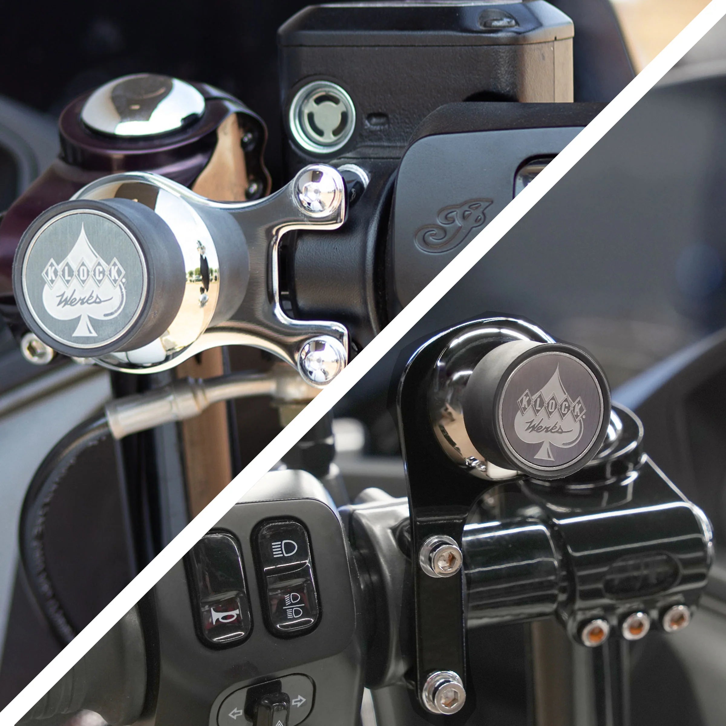 Klock Werks IOmounts Device Mount Kit Ambidextrous Chrome KWD 04 0606 C