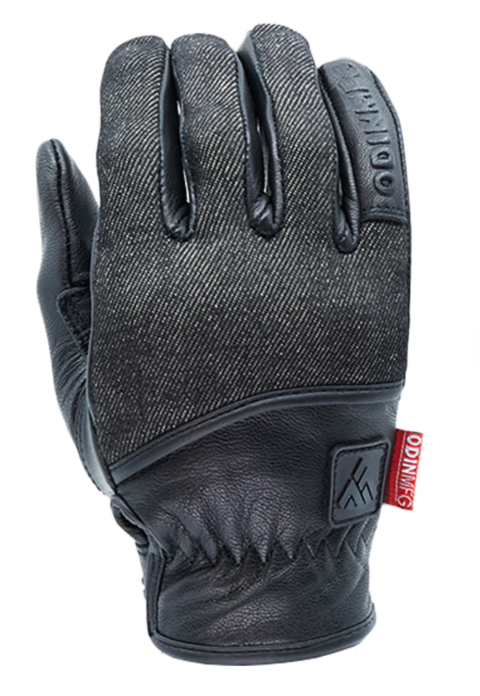 odin handschuhe Odin MFG Black Denim Heavy Hitter Motorcycle Gloves