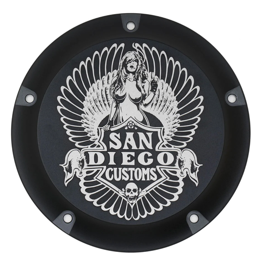 San Diego Customs - “EASY” Derby Cover - Gloss Black